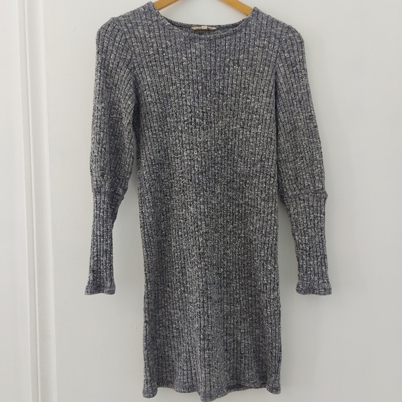 Madewell Ribbed Bubble-Sleeve Dress - Picture 3 of 16